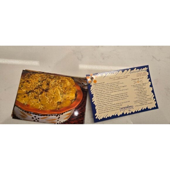 Temp-Tations Bakeware Set With Floral Lace Pattern & Recipe Cards - Picture 4 of 14